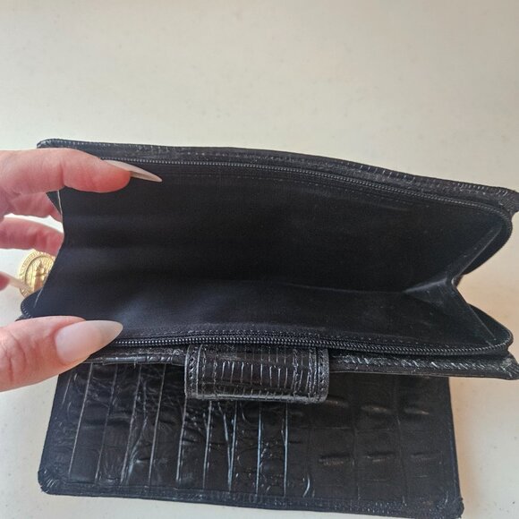 NWOT Brahmin Logo Versa Wallet Black Melbourne with Registration - Picture 5 of 6